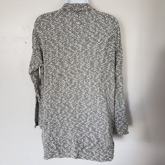 Motherhood Maternity S/M Black & White Cardigan Sweater Open Draped Front Top - Picture 3 of 6